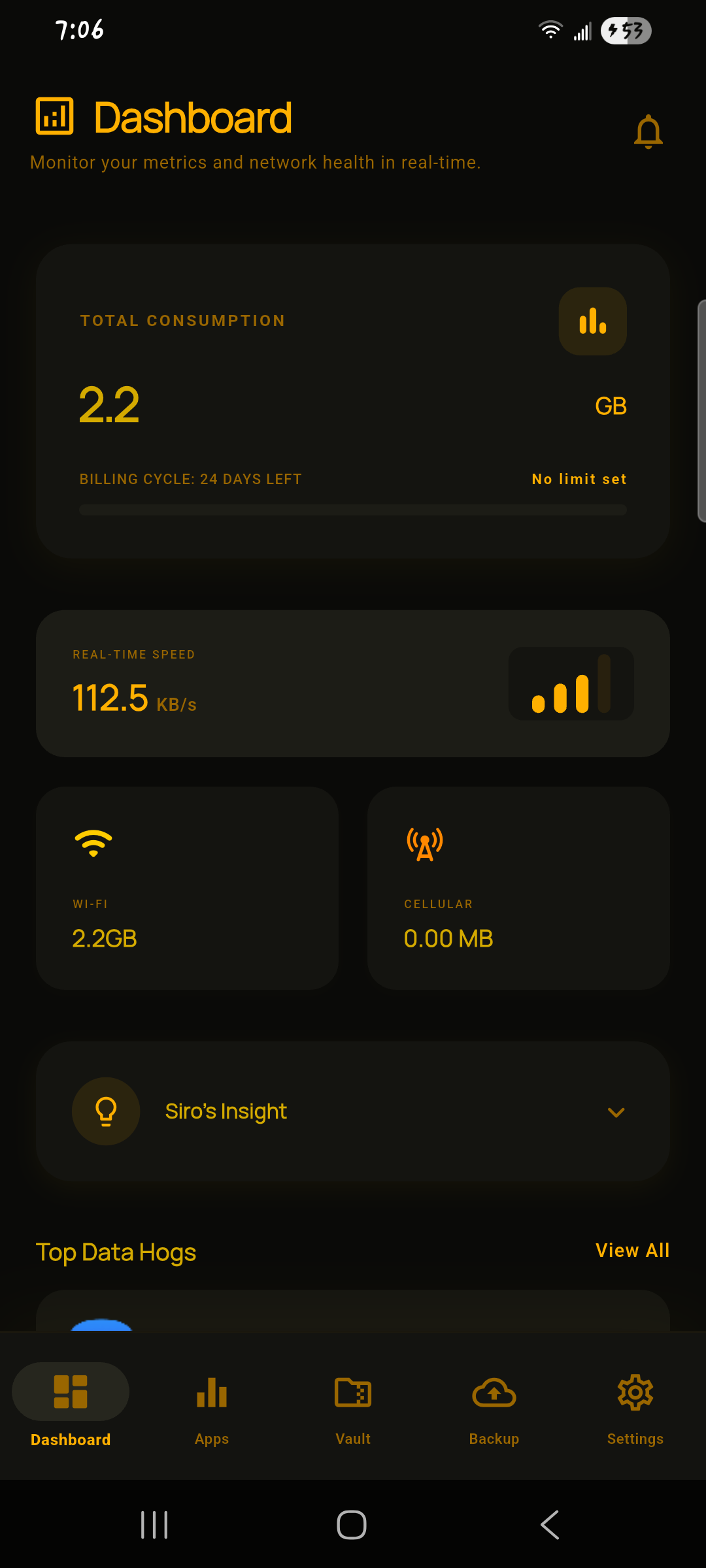 Siro Dashboard